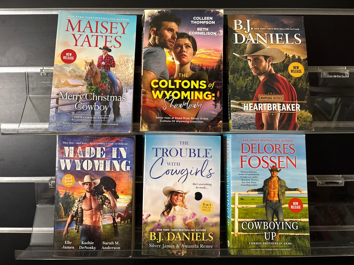 COWBOY ROMANCE Assorted Standalone Titles, Various Authors Bundle of 6 (Min. fair condition)