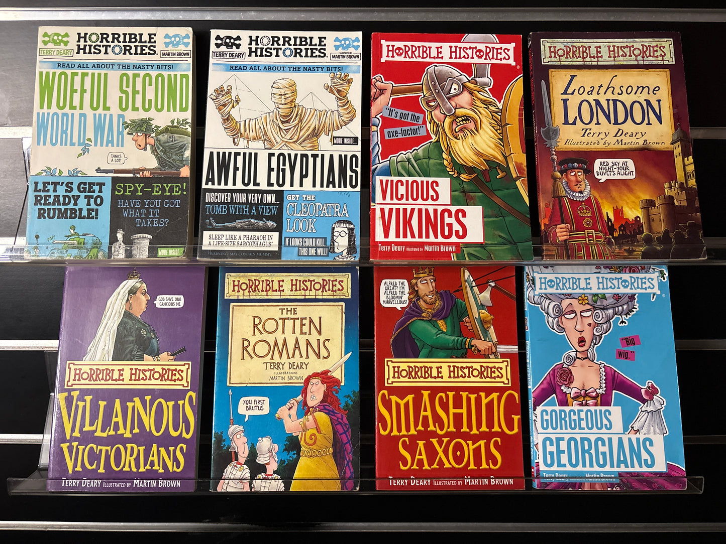 DEARY, Terry 'Horrible Histories' Series Assorted Titles Bundle of 8 (Min. fair condition)