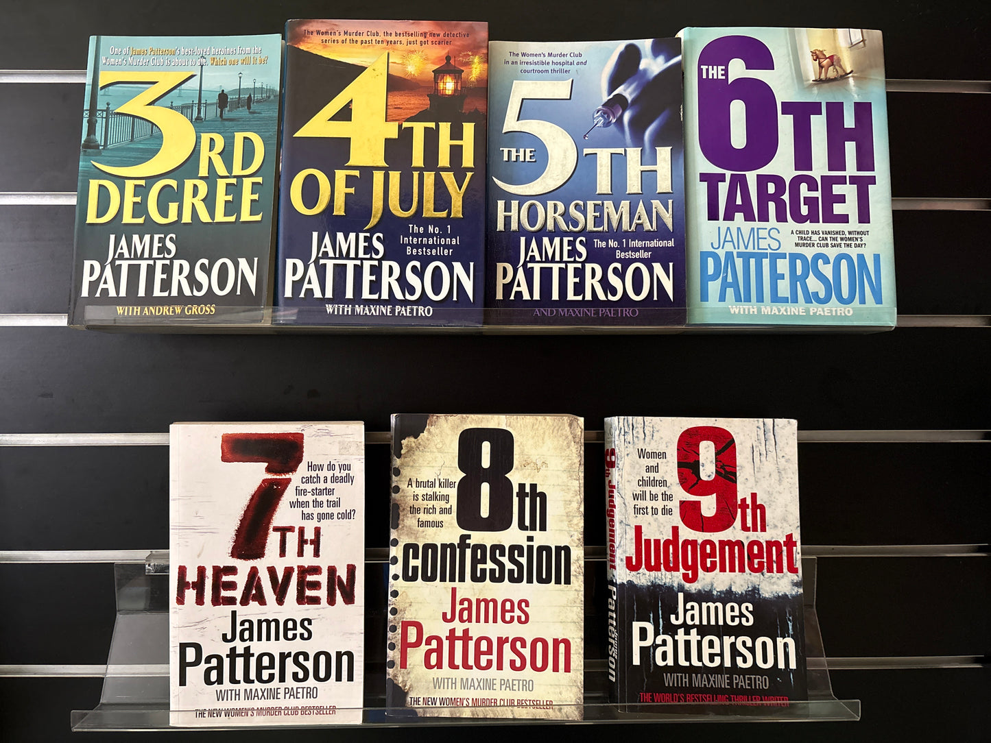 PATTERSON, James 'Women's Murder Club' Series Books #3-9 Bundle of 7 (Min. fair condition)