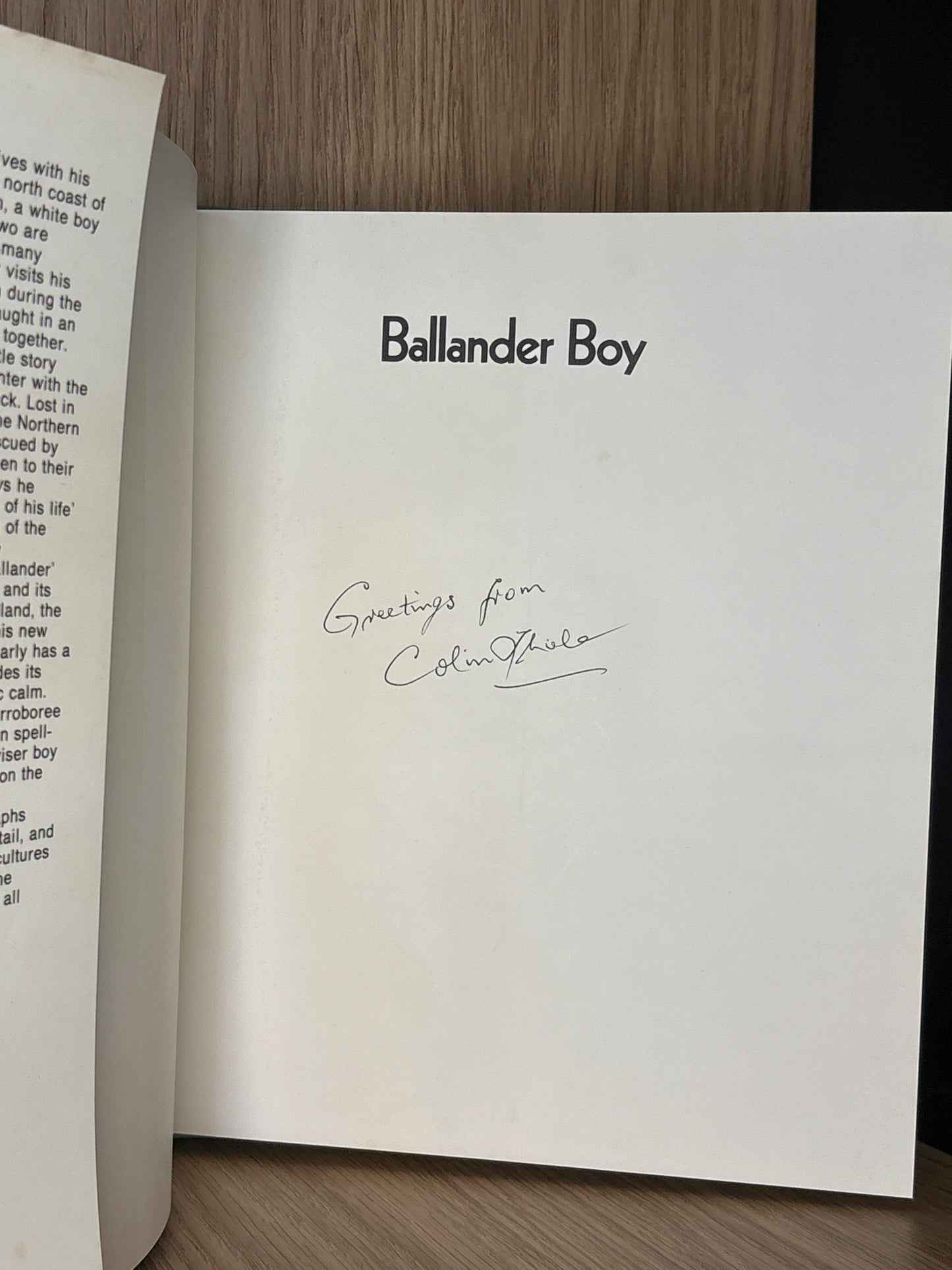 1979 SIGNED First Edition Ballander Boy – Colin Thiele & David Simpson – Signed by Colin Thiele