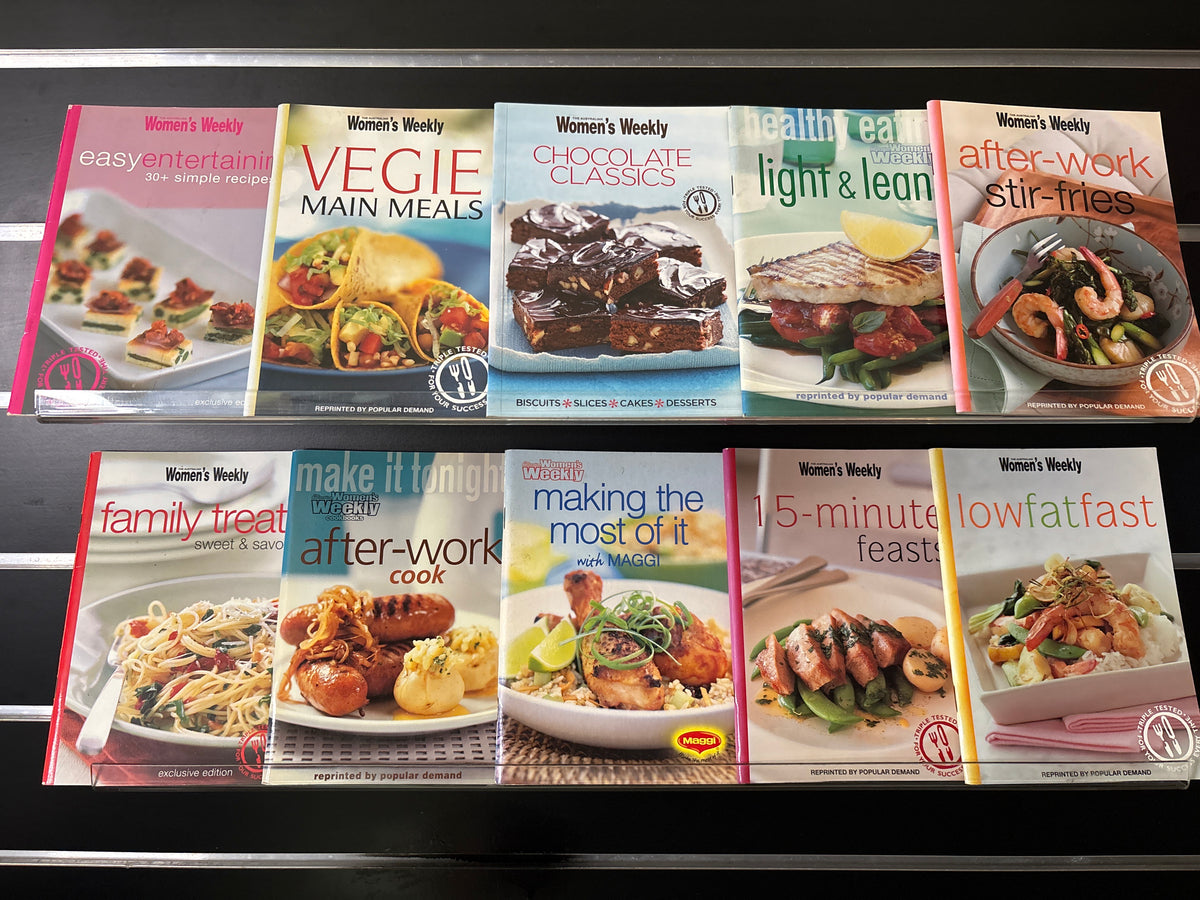 WOMEN'S WEEKLY Mini Cookbooks Assorted Standalone Titles Bundle of 10 (Min. good condition)