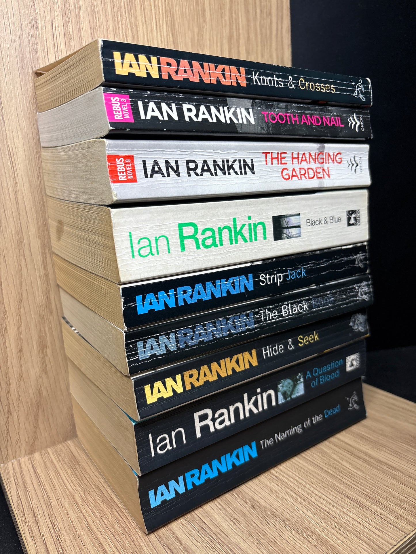 RANKIN, Ian 'John Rebus' Series Books #1-5 plus other assorted titles Bundle of 9 (Min. fair condition)