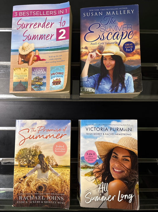 MILLS + BOON 3-in-1 Summer Romance Assorted Standalone Titles Bundle of 4 (Min. fair condition)