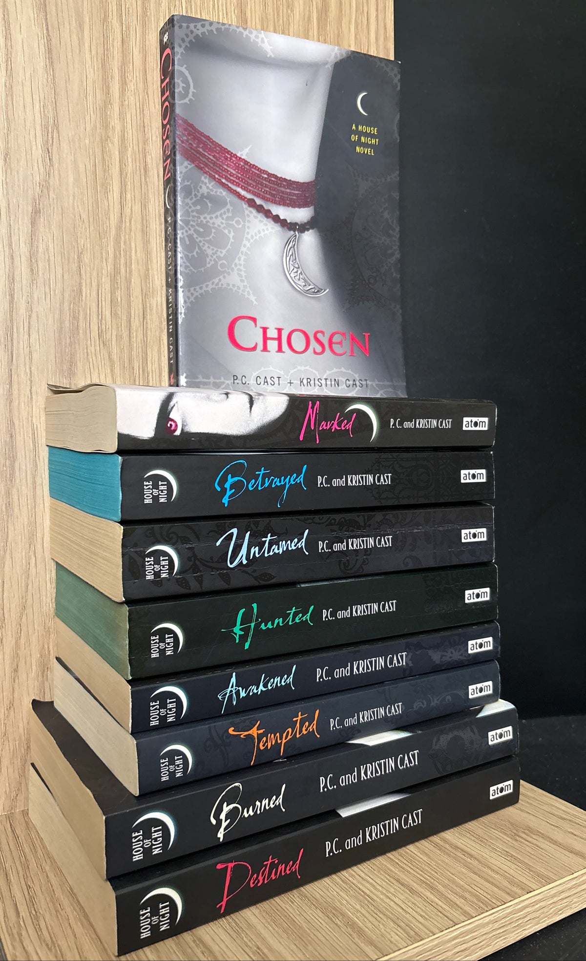 CAST, P.C and Kristin 'House of Night' Series Books #1-9 Bundle of 9 (Min. fair condition)