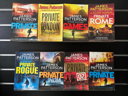 PATTERSON, James - Bundle of 8 - Assorted Titles in Private Series (Min. fair condition)
