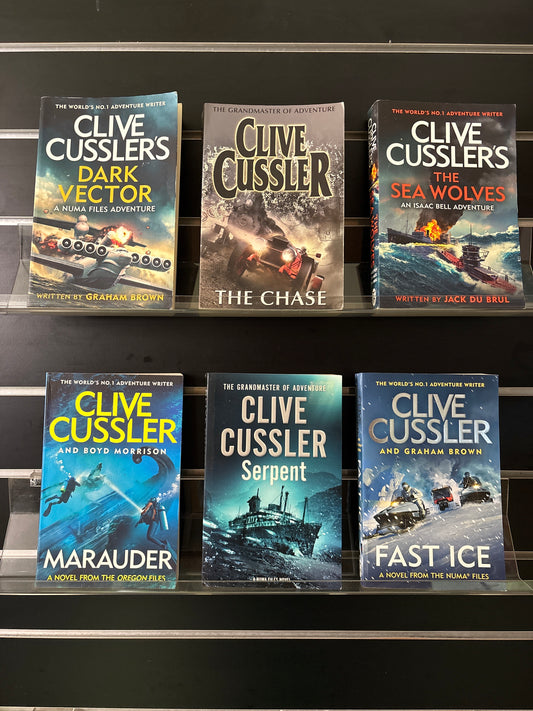 CUSSLER, Clive Assorted Titles from Various Series Bundle of 6 (Min good condition)