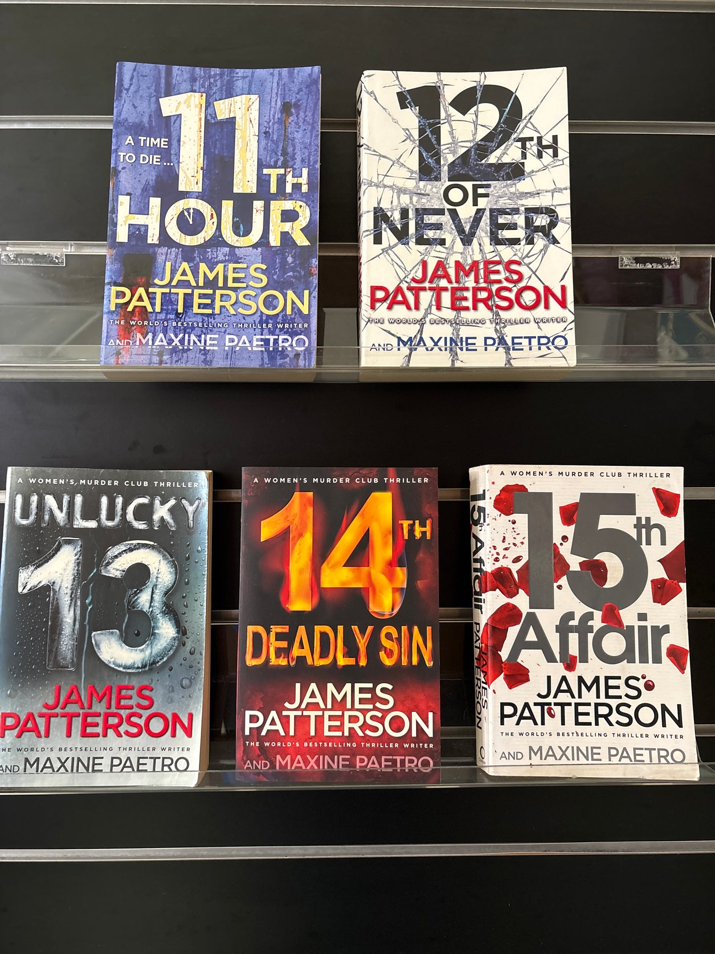 PATTERSON, James 'Women's Murder Club' Series Books #11-15 Bundle of 5 (Min. fair condition)