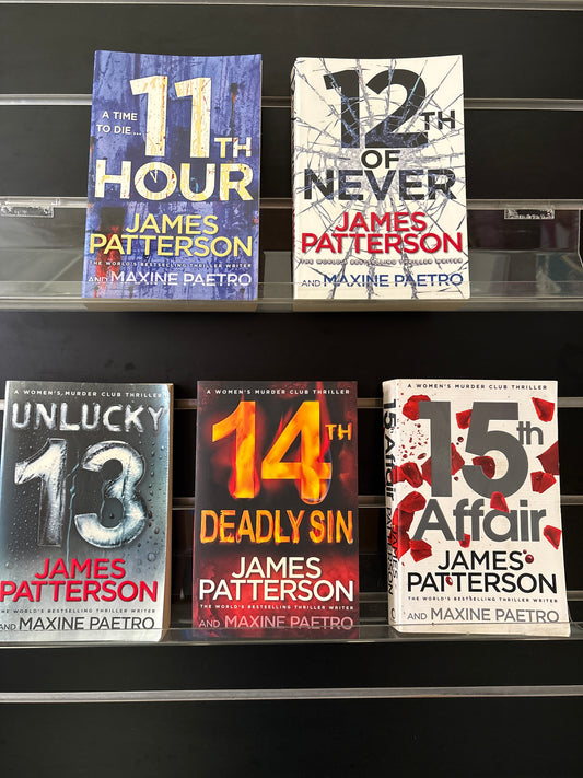PATTERSON, James 'Women's Murder Club' Series Books #11-15 Bundle of 5 (Min. fair condition)