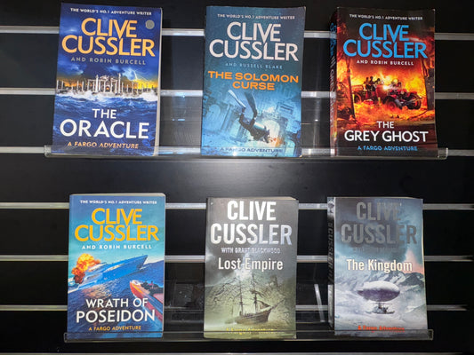 CUSSLER, Clive - Bundle of 6 - Assorted Titles in Fargo Series (Min. fair condition)
