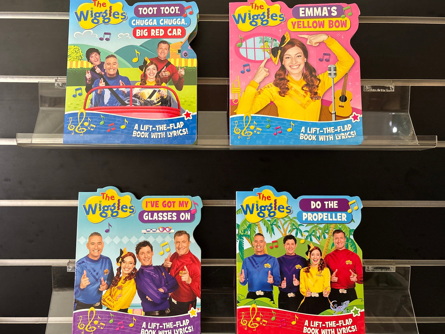 THE WIGGLES 'Lift the Flap': Bundle of 4 AssortedTitles (Min. fair condition)