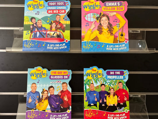 THE WIGGLES 'Lift the Flap': Bundle of 4 AssortedTitles (Min. fair condition)