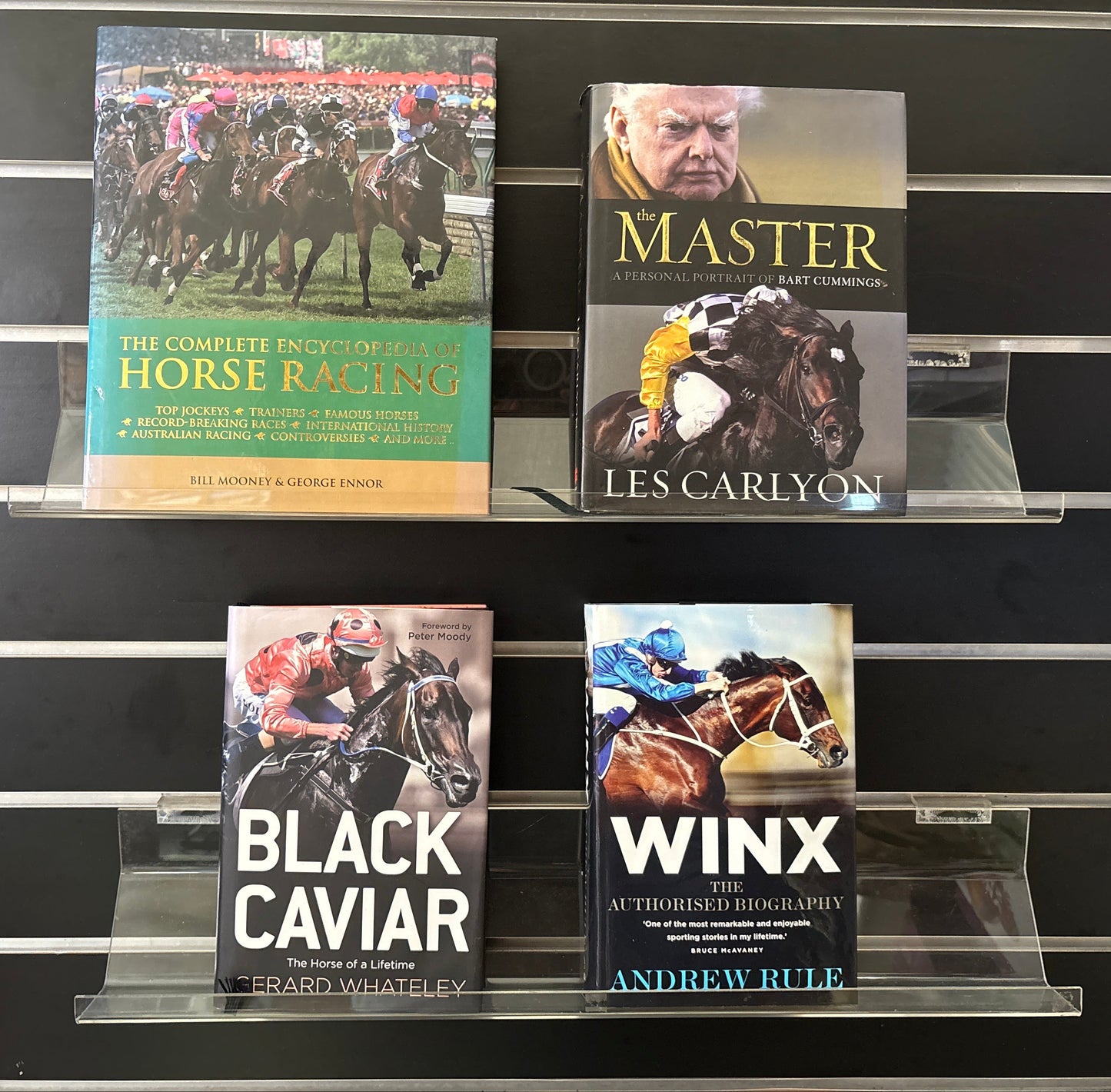 HORSE RACING - Encyclopedia of Horse Racing + 3 Biographies, Bundle of 4 (Min. fair conditions)