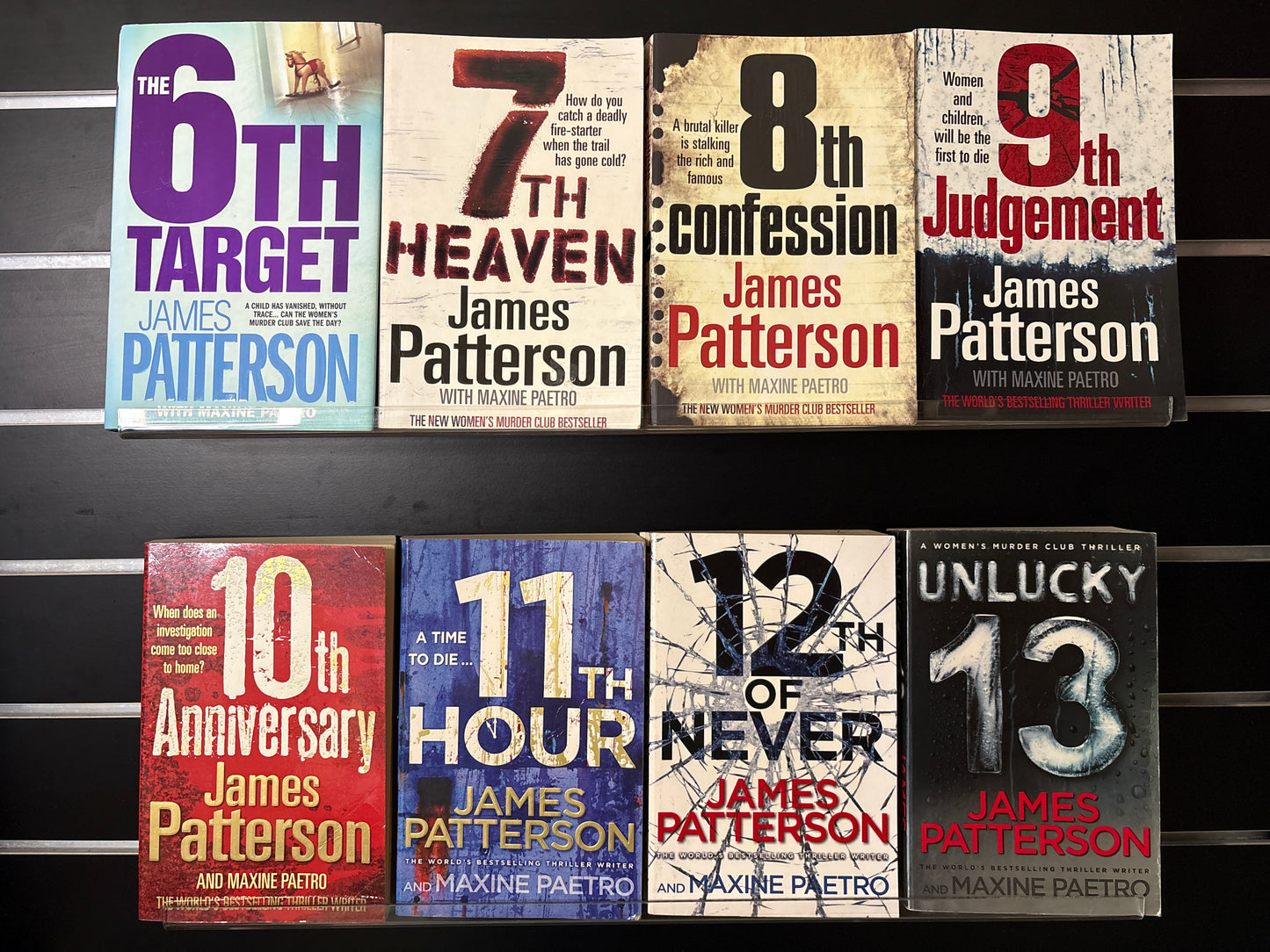 PATTERSON, James 'Women's Murder Club' Books #6-13 (Min. fair condition)