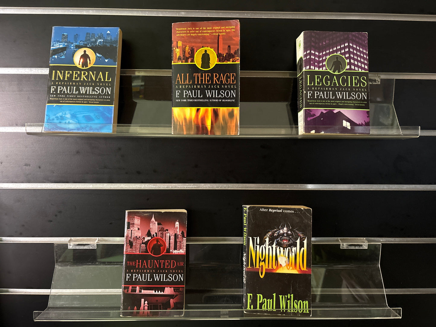 WILSON, F Paul: 'Repairman Jack' Series - Bundle of 5 Assorted Titles, including 1 Adversary Cycle (Min. fair condition)