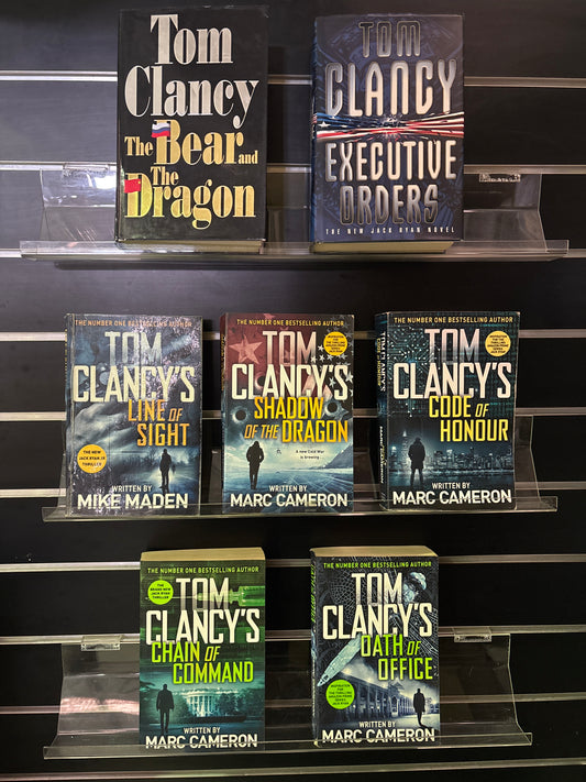 CLANCY, Tom - Bundle of 7 - Assorted Titles in Jack Ryan Series (Min. condition Fair)