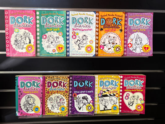 RUSSELL, Rachel Renée - Bundle of 10 - Assorted Titles in The Dork Diaries Series (Min. fair condition)