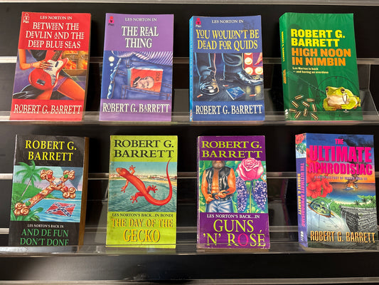 BARRETT, Robert G. 'Les Norton' Assorted Titles Plus Bonus book bundle of 8 (min. fair condition)