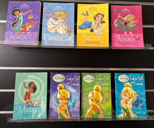 Disney Stories 'Princess Beginnings' and 'Tinkerbell And Friends' Assorted Titles Bundle of 8 (Min. fair condition)