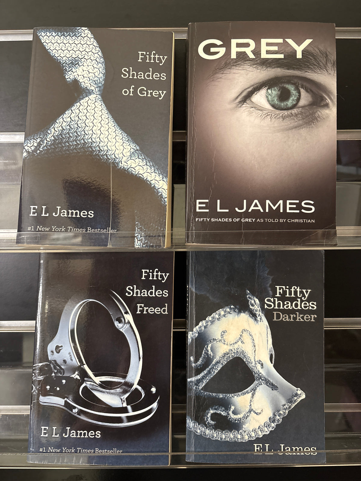 JAMES, E L 'Fifty Shades of Grey' #1-3 + 'Grey' Bundle of 4 (Min. good condition)