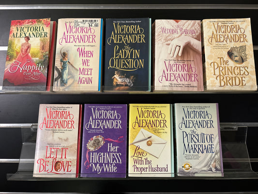 ALEXANDER, Victoria Assorted Standalone Titles Bundle of 9 (Min. fair condition)