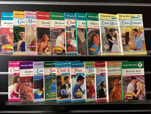 Mills & Boon Single Story Assorted Titles Bundle of 40 (Min. Fair condition)