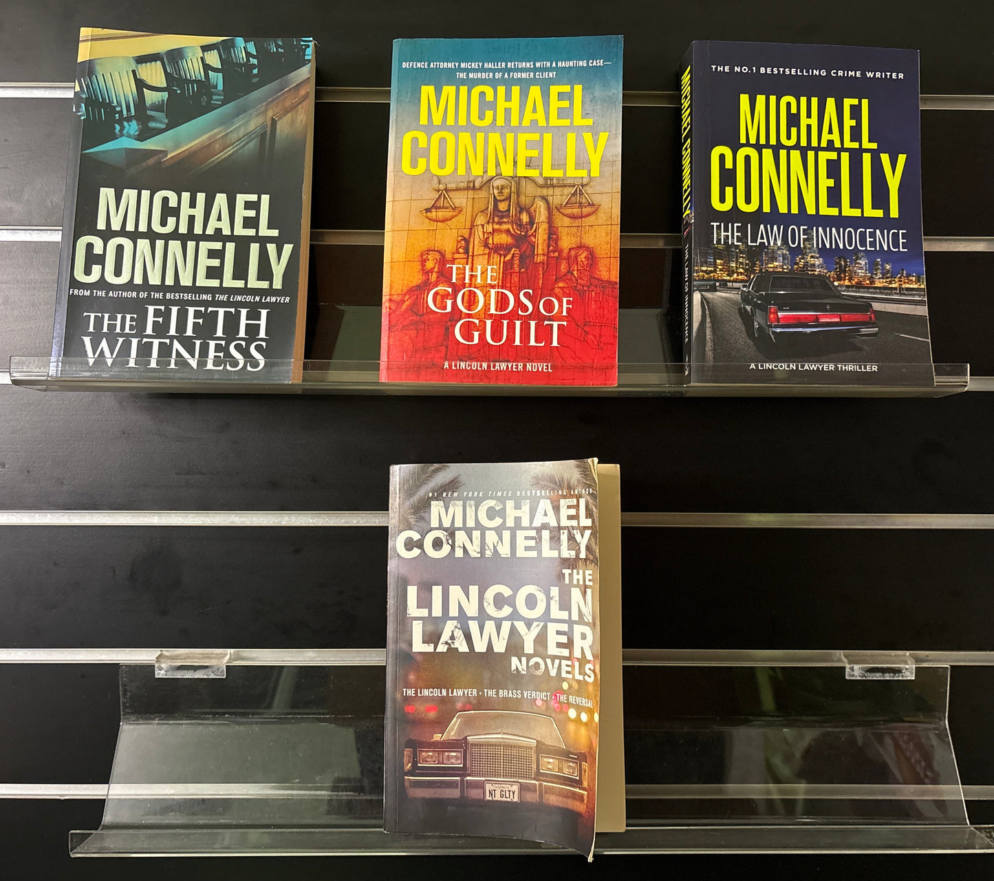 CONNELLY, Michael 'Lincoln Lawyer' Series #1 -6 Bundle of 4 (1 book has 3 stories) (Min. good condition)