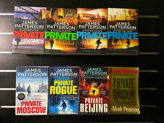 PATTERSON, James - Bundle of 8 - Assorted Titles in the Private Series (Min. fair condition)
