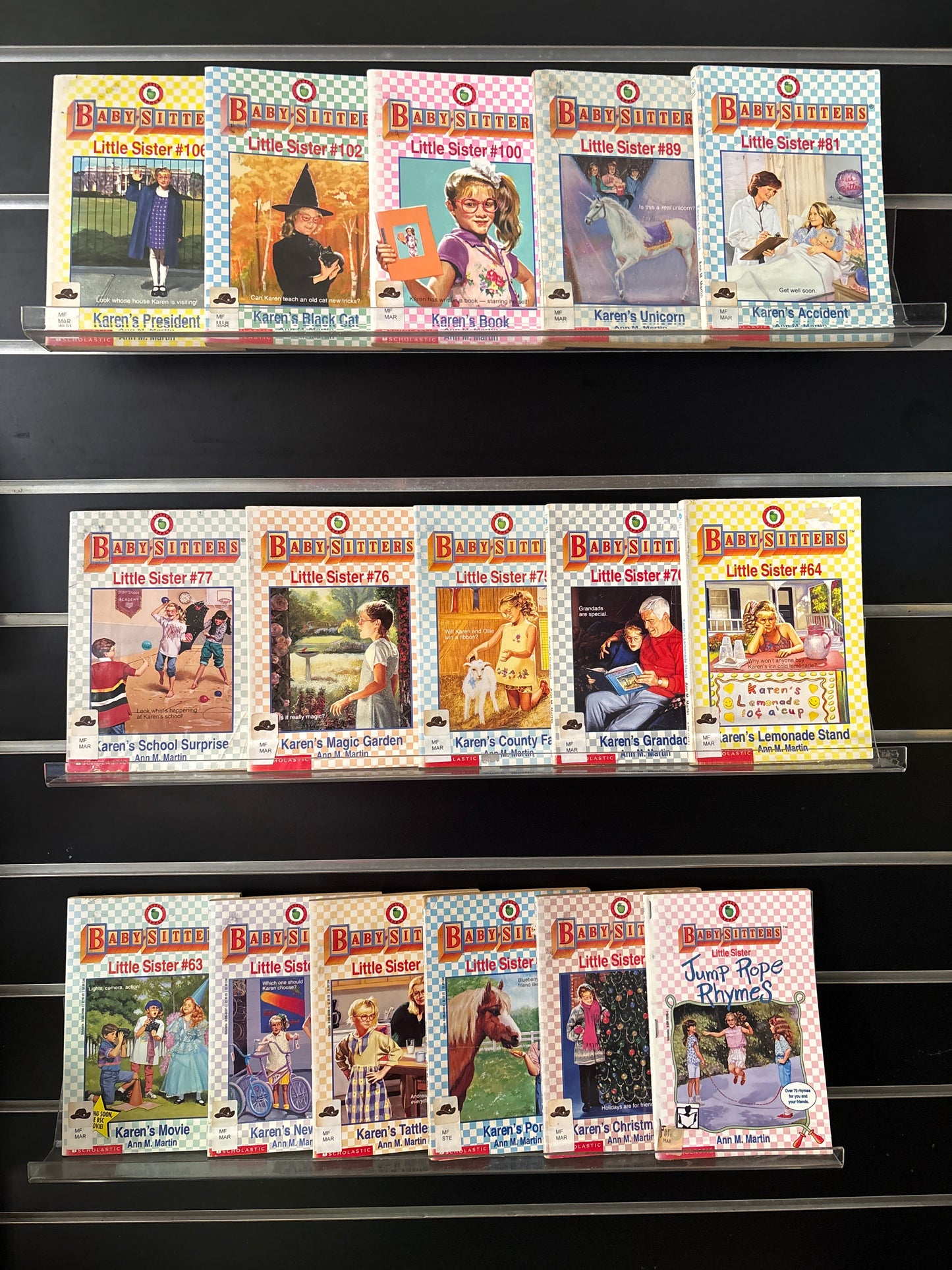 MARTIN, Ann M. 'The Babysitters Little Sister' Assorted Titles plus Bonus Book Bundle of 16 Plus  (Min. fair condition)