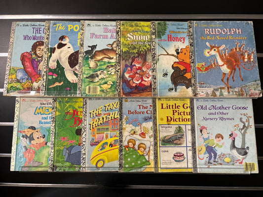 LITTLE GOLDEN BOOKS Assorted Standalone Titles Bundle of 12 (Min. fair condition)