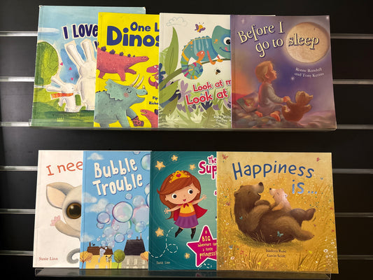 KIDS PICTURE BOOKS Assorted Standalone Titles Various Authors Bundle of 8 (Min. fair condition)