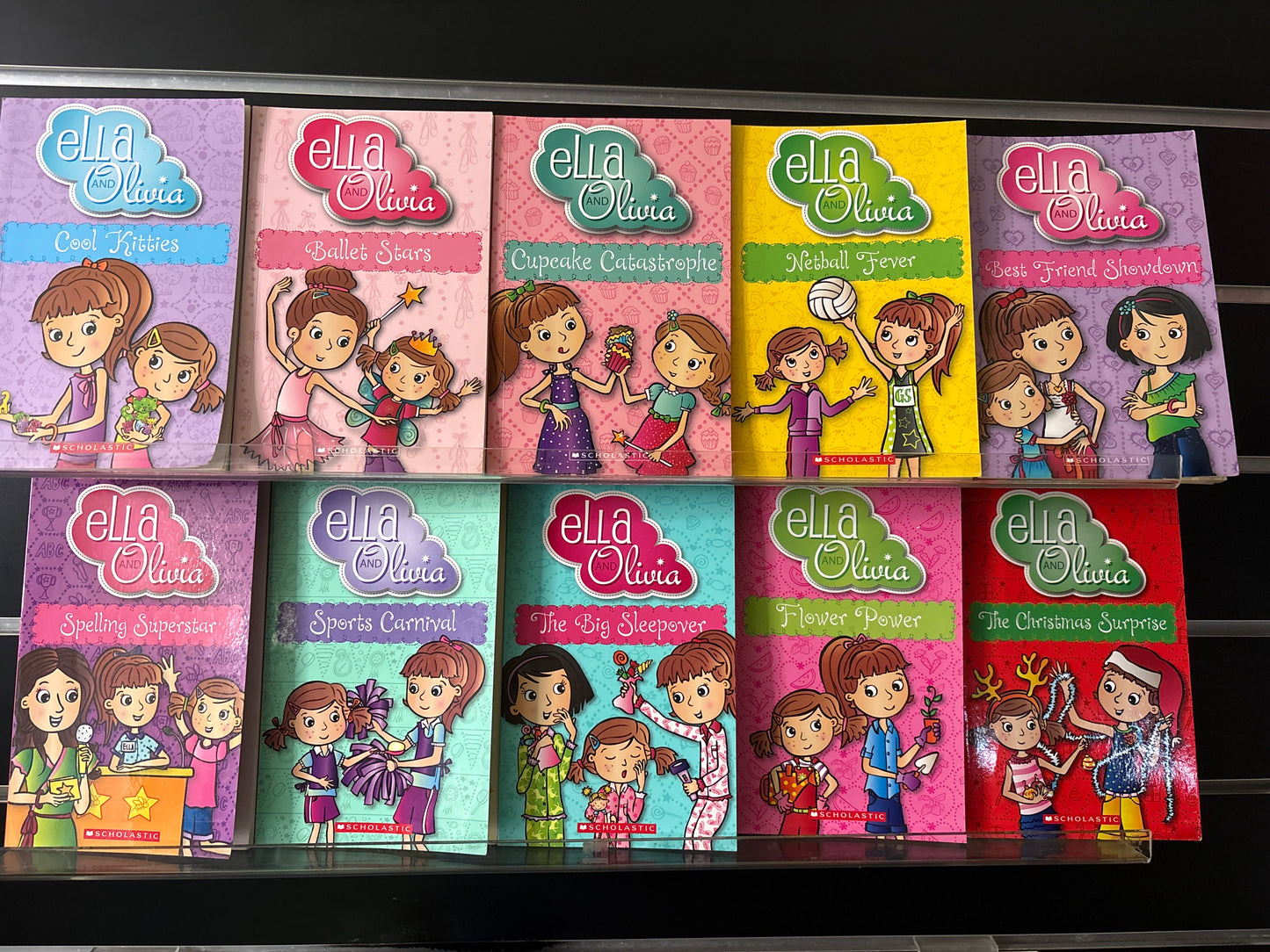 POSHOGLIAN & McDONALD, 'Ella and Olivia' Series Assorted Titles Bundle of 10  (Min. fair condition)