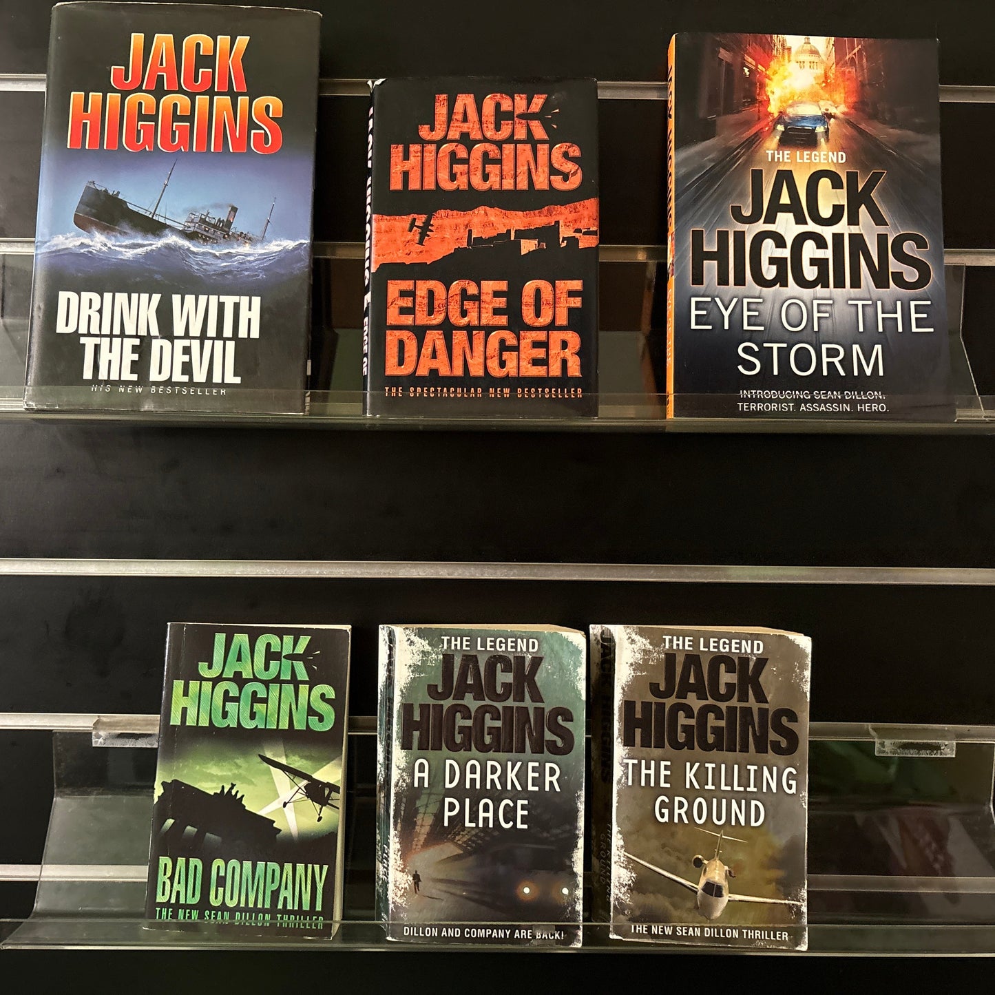 HIGGINS,Jack 'Sean Dillon' Series Assorted Titles Bundle of 6 (Min. fair condition)