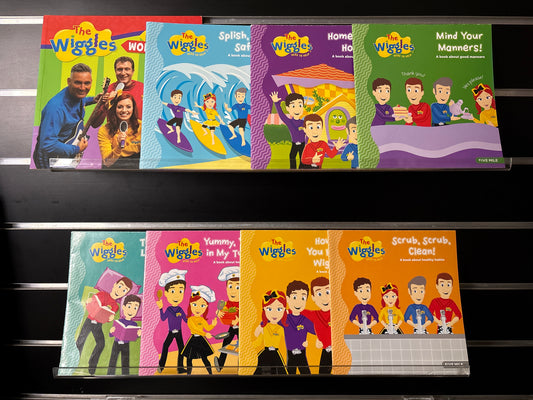 THE WIGGLES 'Here to Help' books and 'Big World Tour' Bundle of 8 (Min. Good condition)
