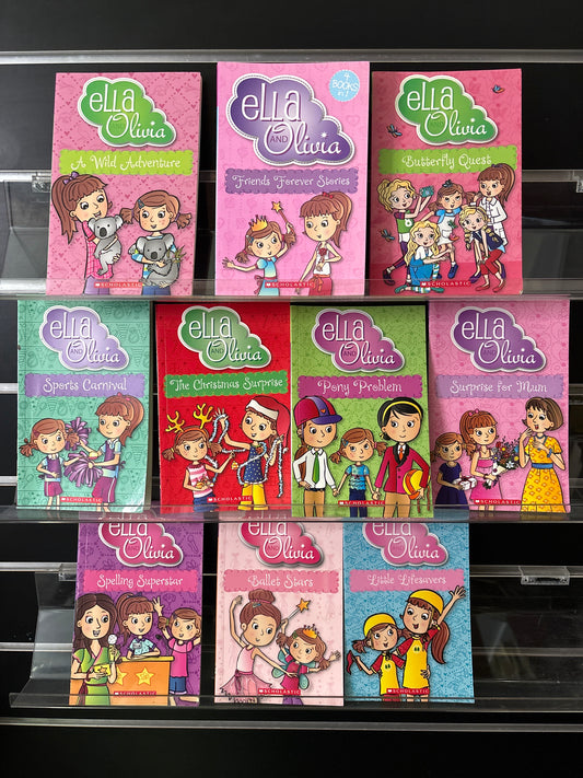 POSHOGLIAN & McDONALD, 'Ella and Olivia' Series Assorted Titles Bundle of 10  (Min. fair condition)