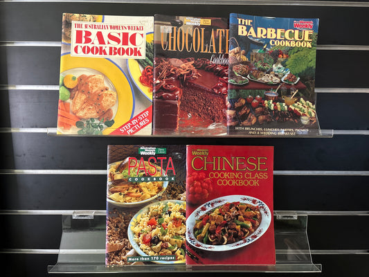 WOMEN'S WEEKLY Cookbooks - Bundle of 5 - Assorted Vintage Cookbooks (Min. fair condition)