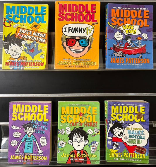 PATTERSON, James 'Middle School' Series Mixed Stories Bundle of 6 (Min. fair condition)