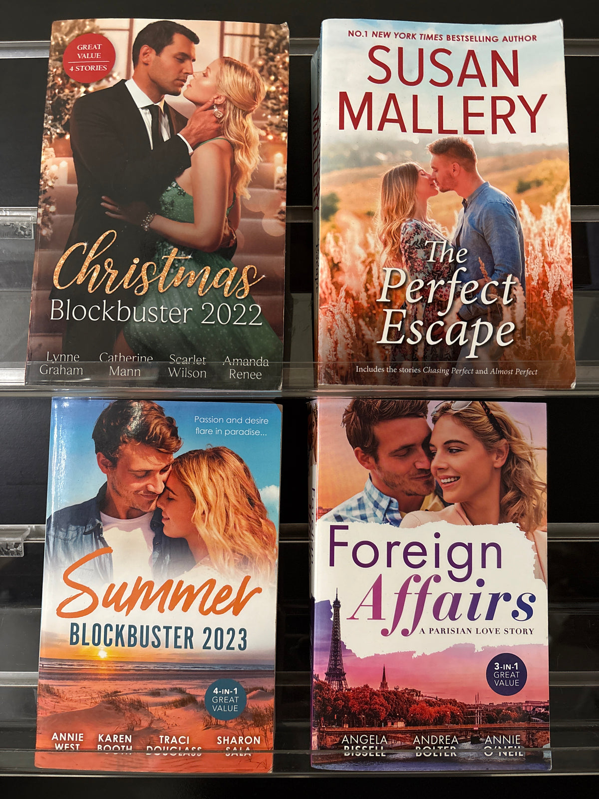 MULTI-STORY ROMANCE Assorted Standalone Titles, Various Authors Bundle of 4 (Min. fair condition)