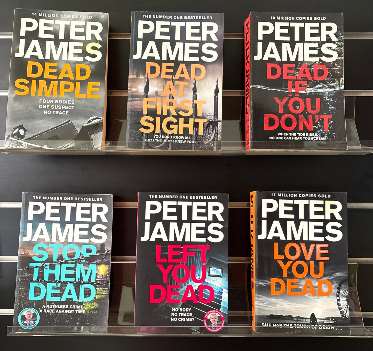 JAMES, Peter 'Roy Grace' Series Assorted Titles Bundle of 6 (min. fair condition)