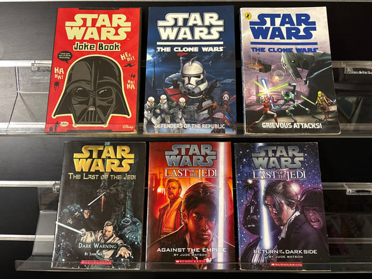 STAR WARS: SCHOLASTIC PACK Assorted Titles Bundle of 6 (Min. good condition)