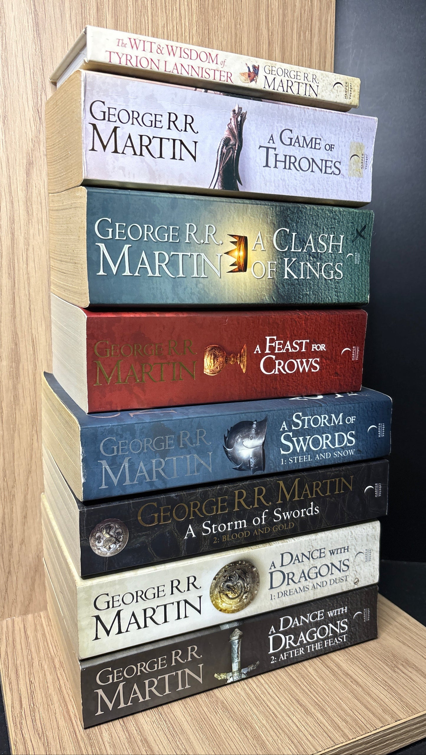 MARTIN, George R.R 'A Song of Ice & Fire' COMPLETE Series Plus Bonus Books Bundle of 8 (Min. fair condition)