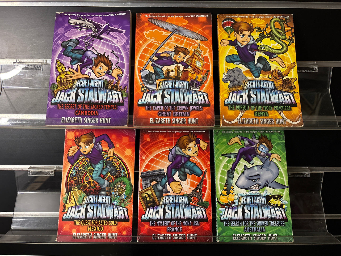 SINGER HUNT, Elizabeth 'Secret Agent Jack Stalwart' Assorted titles Bundle of 6 (Min. fair condition)