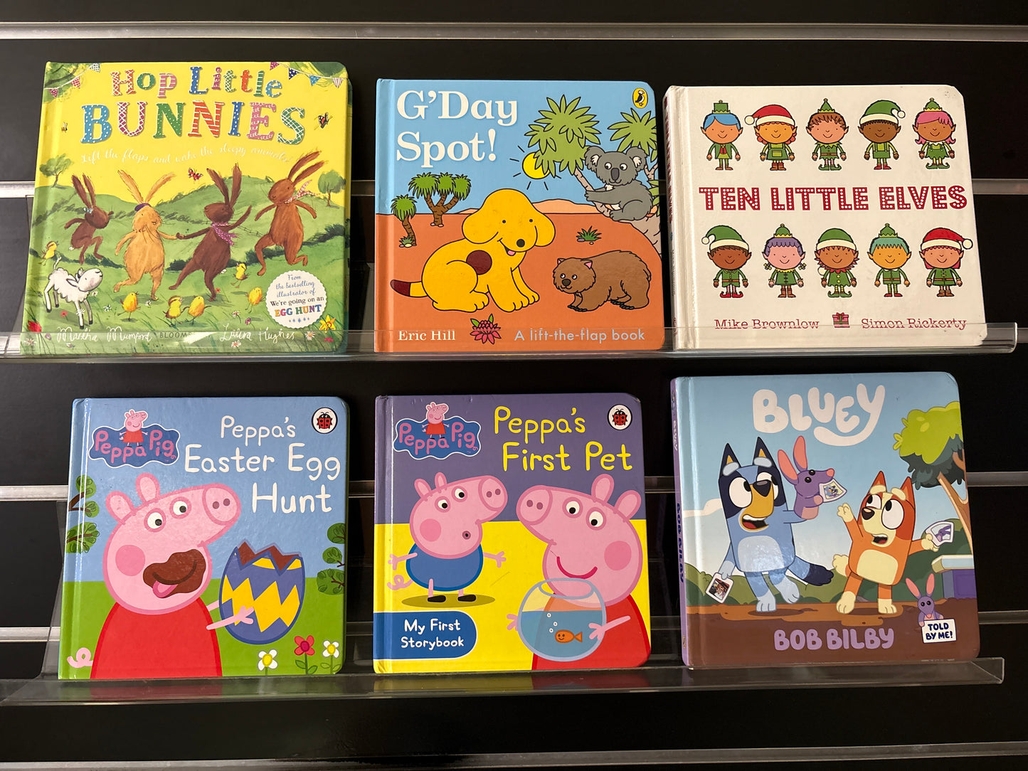CHILDREN'S BOARD BOOKS Assorted Titles Bundle of 6 (Min. fair condition)