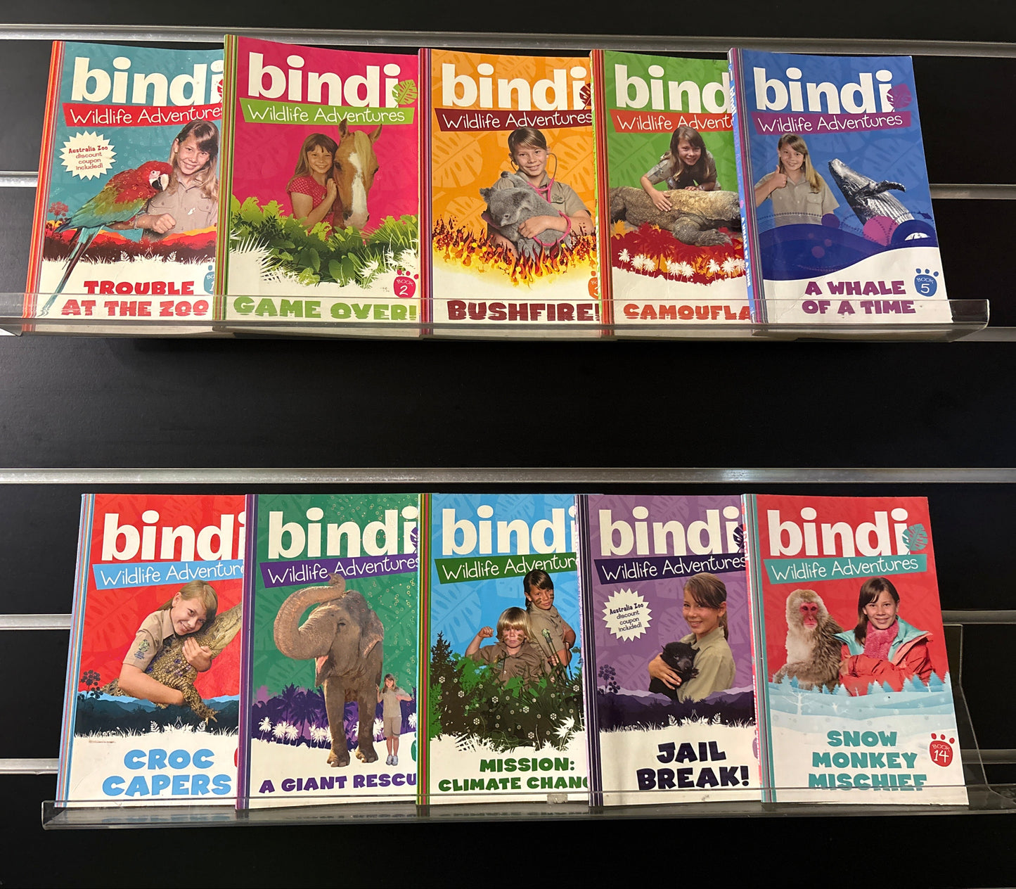 BINDI WILDLIFE ADVENTURES Assorted Titles Bundle of 10 (Min. fair condition)