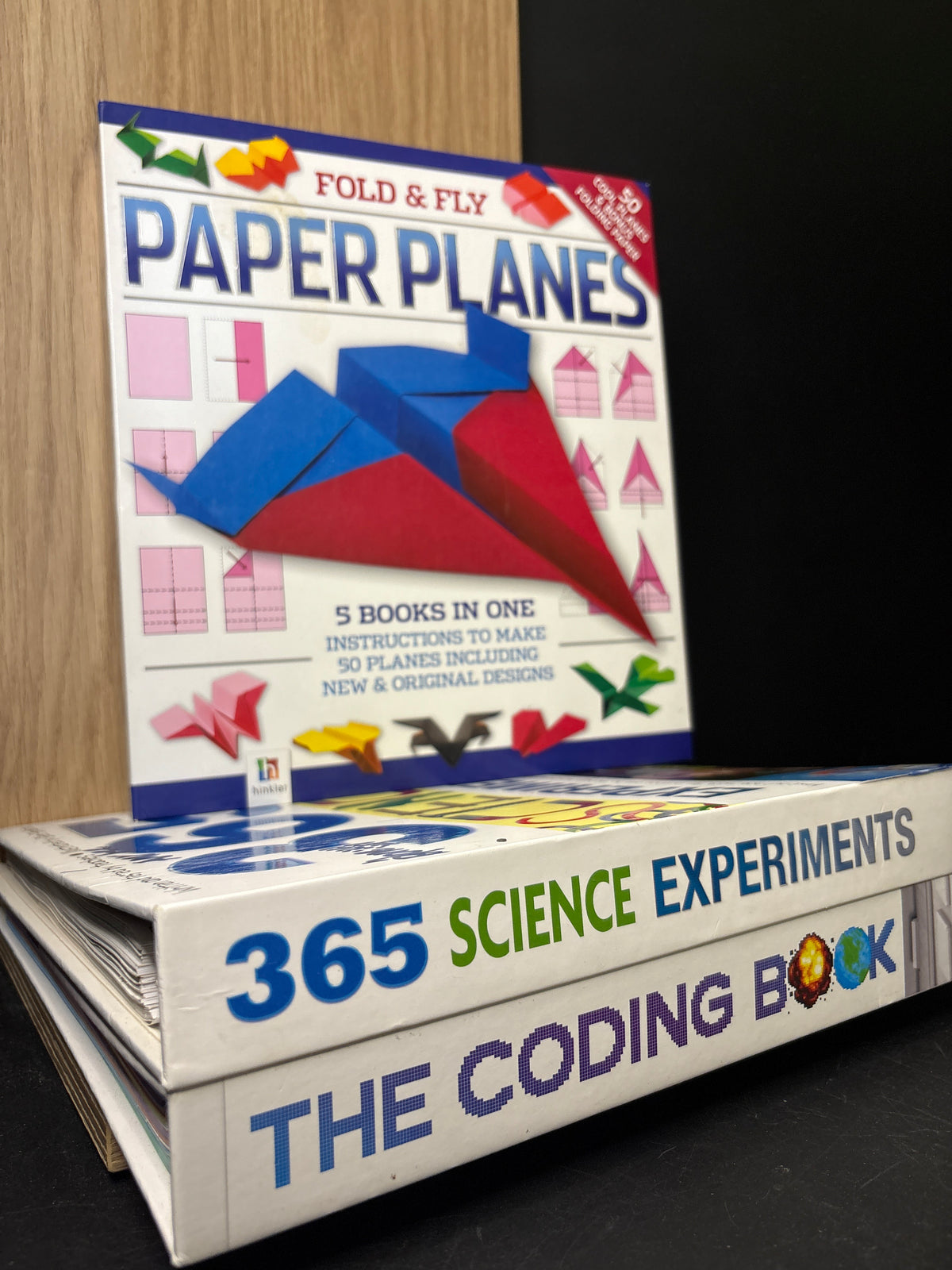 HINKLER Paper Planes, Science Experiments, and Coding Bundle of 3 (Min. fair condition)