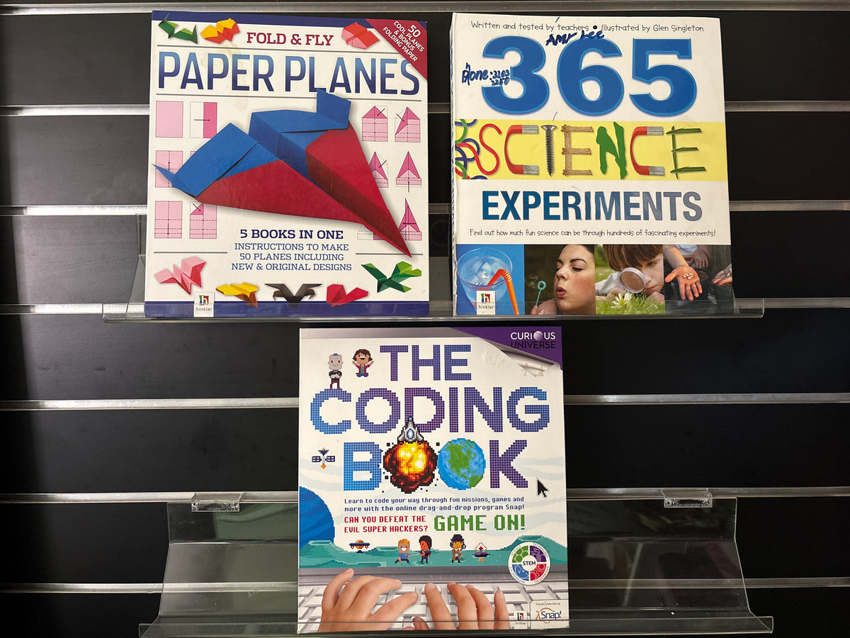 HINKLER Paper Planes, Science Experiments, and Coding Bundle of 3 (Min. fair condition)
